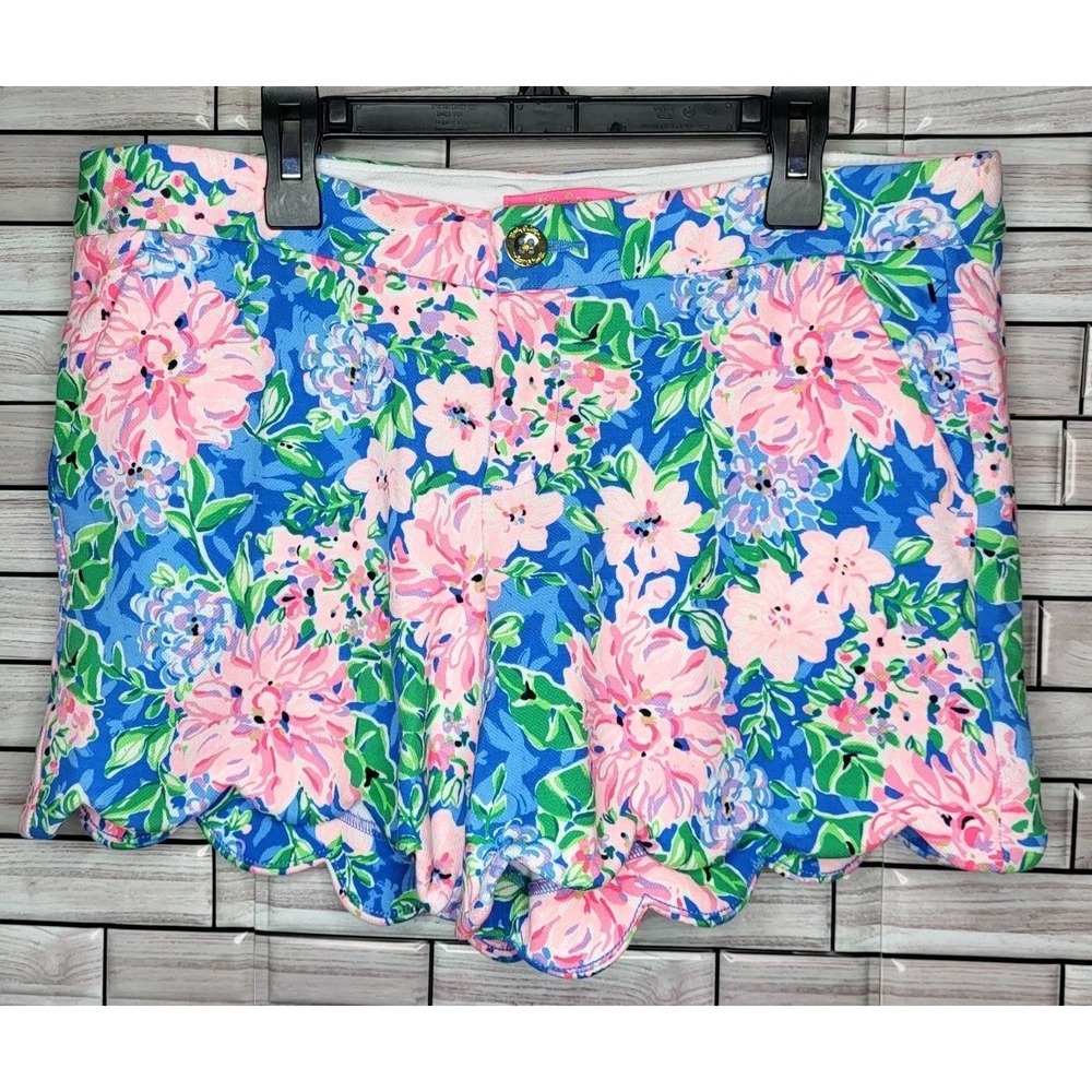 Lilly Pulitzer Buttercup Knit Shorts Multi Spring In Your Step Sz 8 NWT - Picture 2 of 14